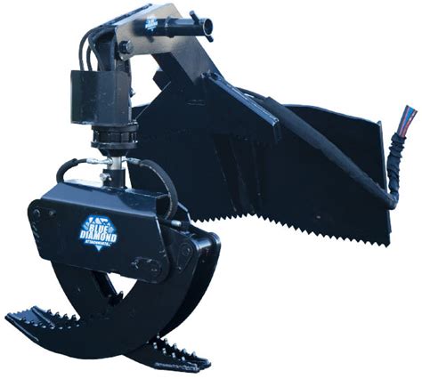 rotating grapple attachment for skid steer|blue diamond rotating log grapple.